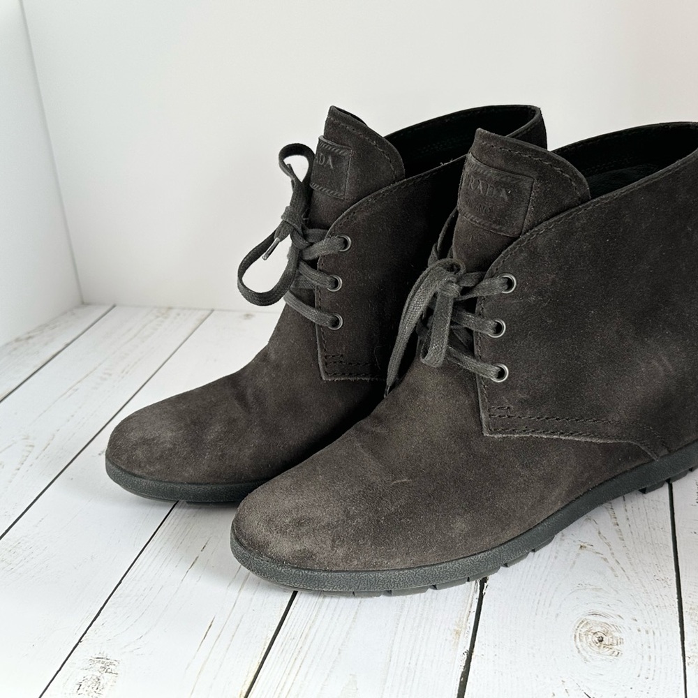Prada Scamoaciato wedge boot - Picture 5 of 6